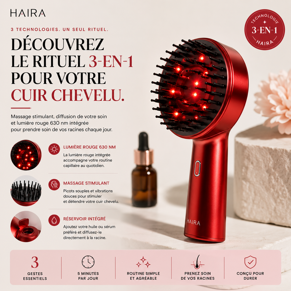 Brosse cuir chevelu HAIRA™